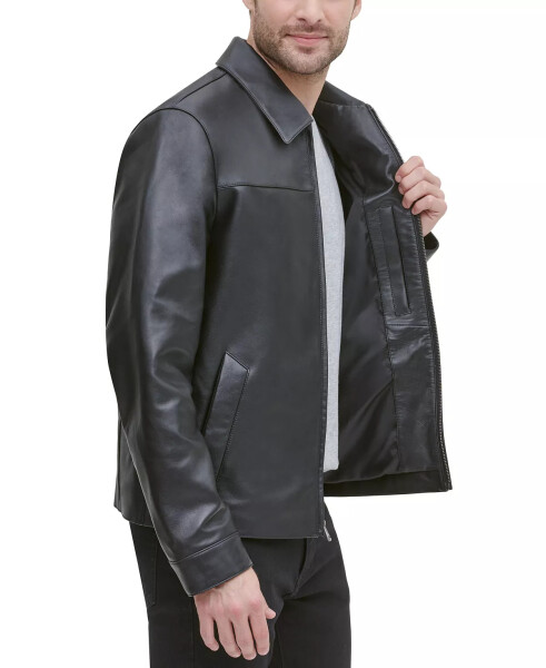 Men's Leather Jacket, Created for Modazone Black - 4