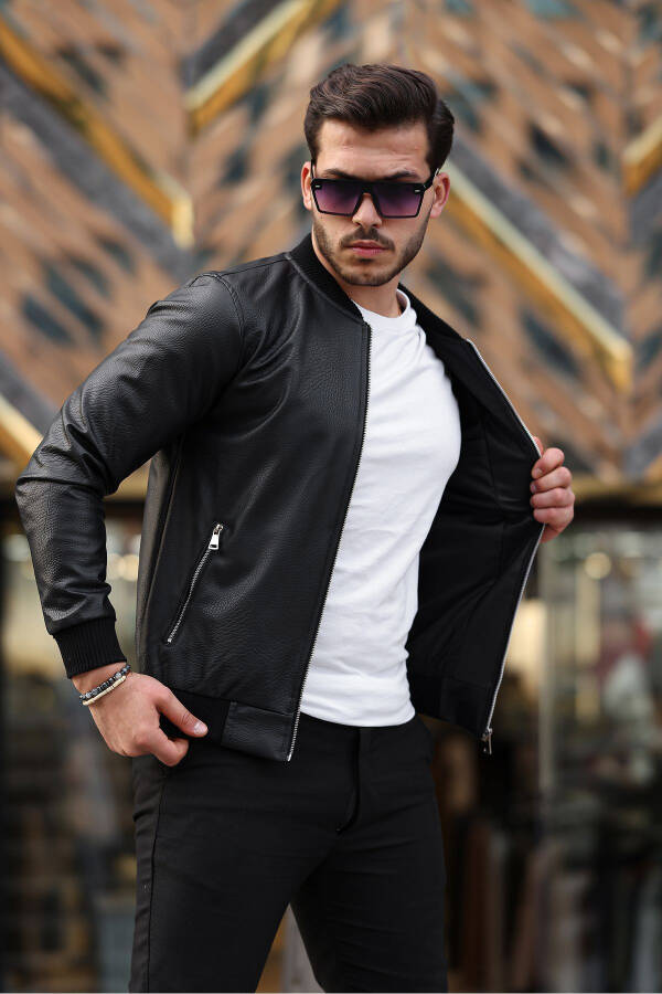 Men's Leather Jacket Winter Jacket Leather Coat - 9