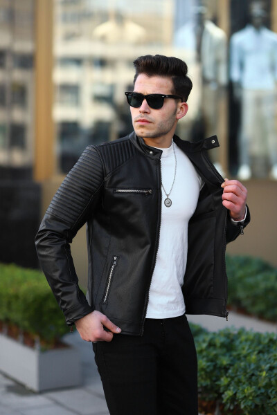 Men's Leather Jacket Winter Jacket Leather Coat - 6