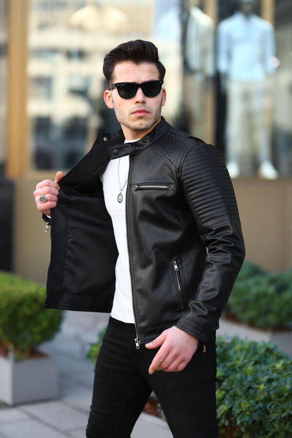 Men's Leather Jacket Winter Jacket Leather Coat - 7