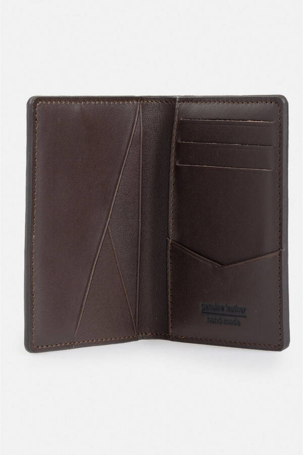 Men's leather wallet, brown, 100% leather. - 3