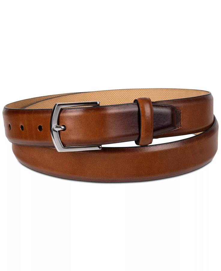 Men's Lewis Burnished Leather Dress Belt Tan - 1