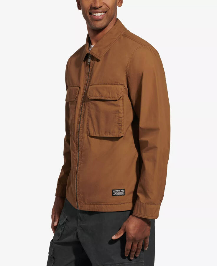 Men's Lightweight Cotton Jacket Brown - 3