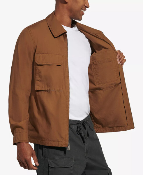 Men's Lightweight Cotton Jacket Brown - 4