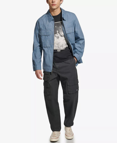 Men's Lightweight Cotton Jacket Indigo - 5