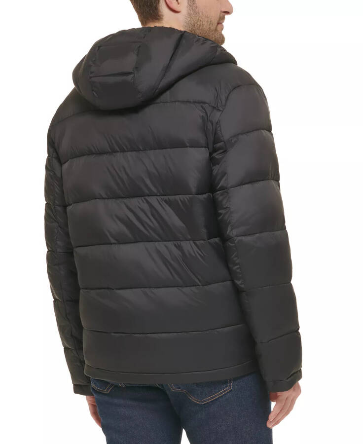 Men's Lightweight Hooded Puffer Jacket Black - 2