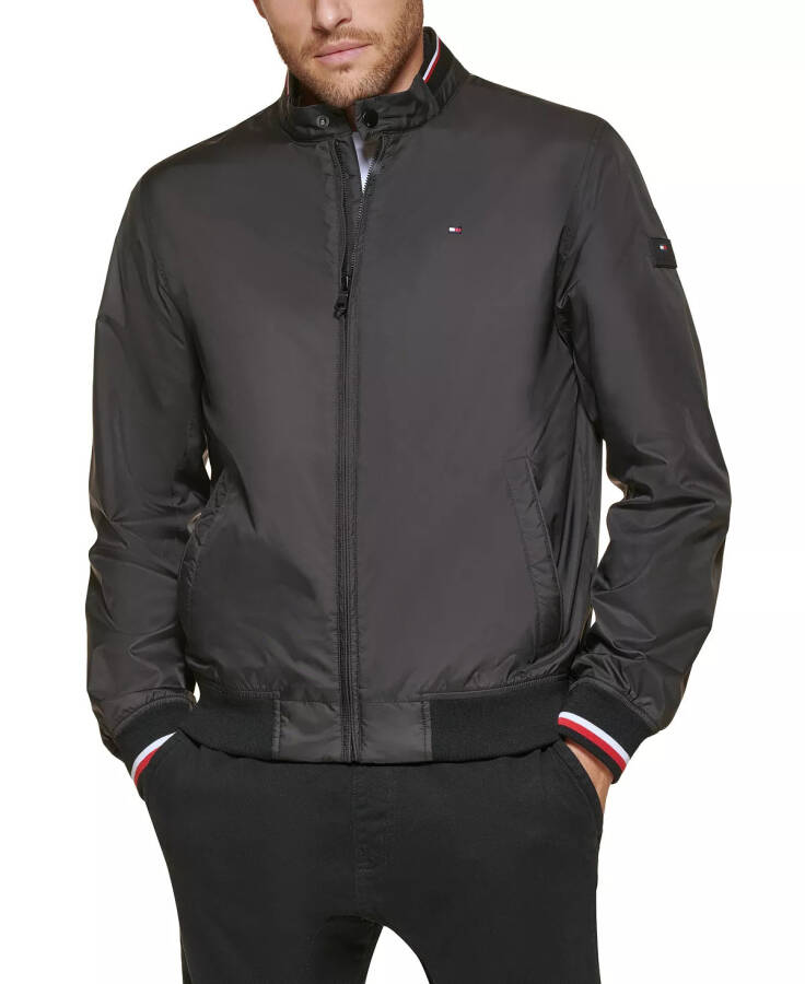 Men's Lightweight Spring Bomber Jacket Black - 3