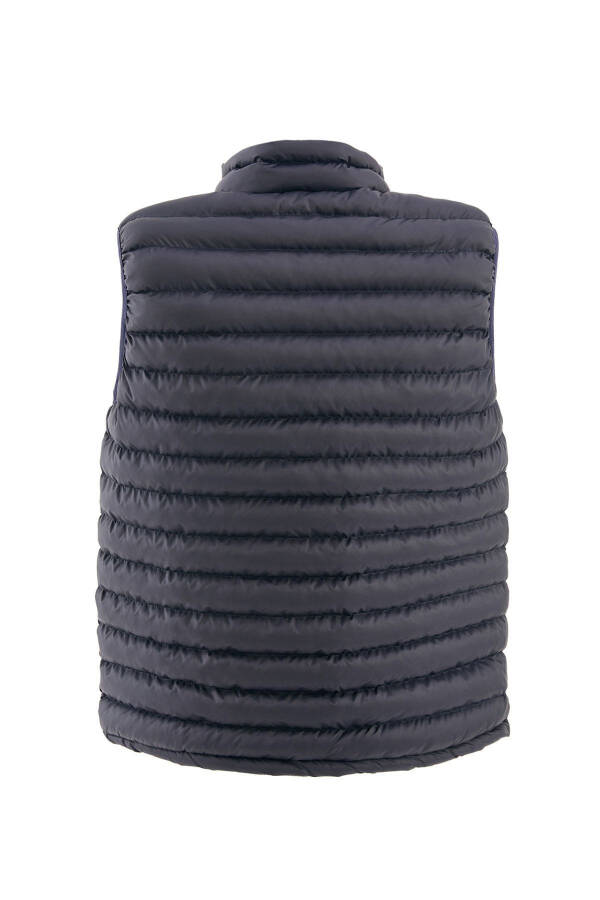 Men's Lined Windproof Regular Fit Navy Blue Puffer Vest - 2