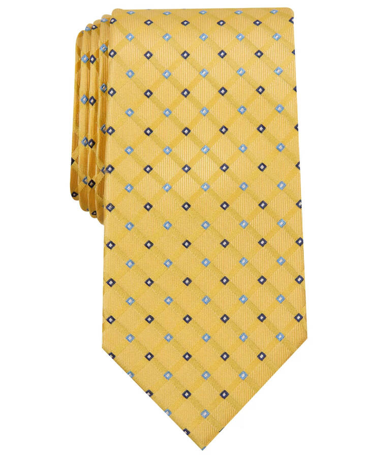 Men's Linked Neat Tie, Created for Modazone Yellow - 1