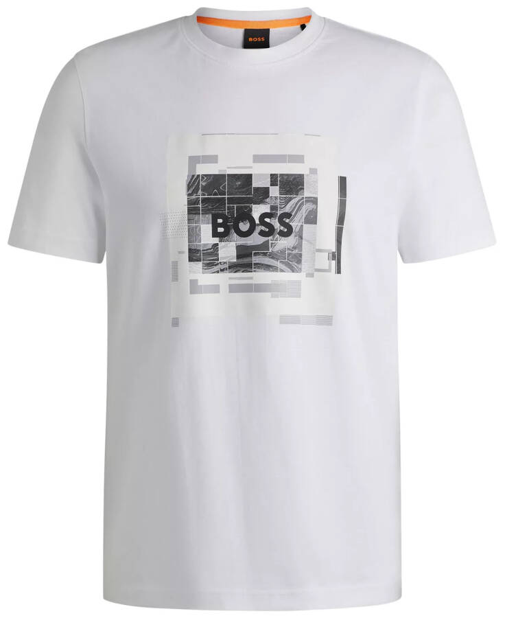 Men's Logo-Artwork T-Shirt White - 1