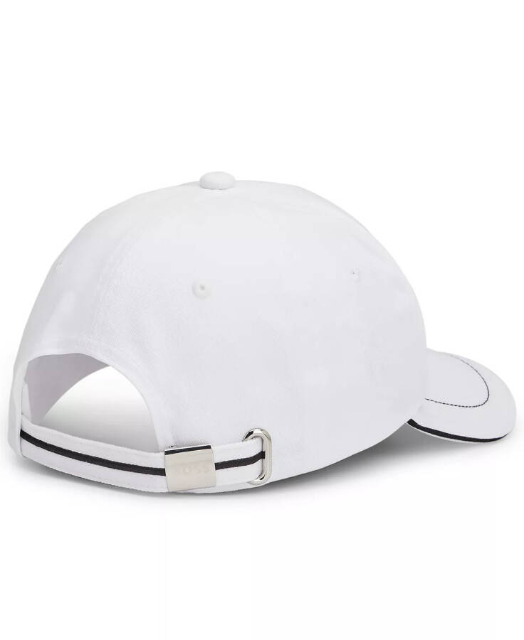 Men's Logo Detail Cotton-Twill Cap White - 2