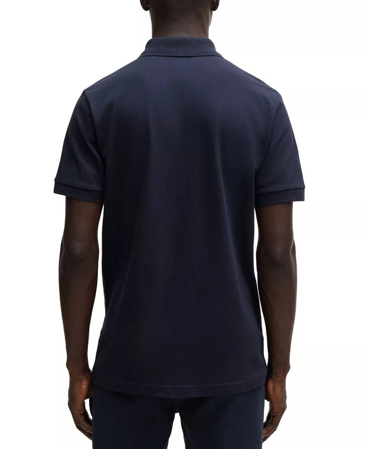 Men's Logo Patch Slim-Fit Polo Shirt Dark Blue - 3