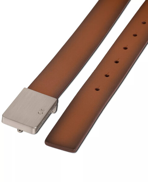 Men's Logo Plaque Belt Cognac - 5