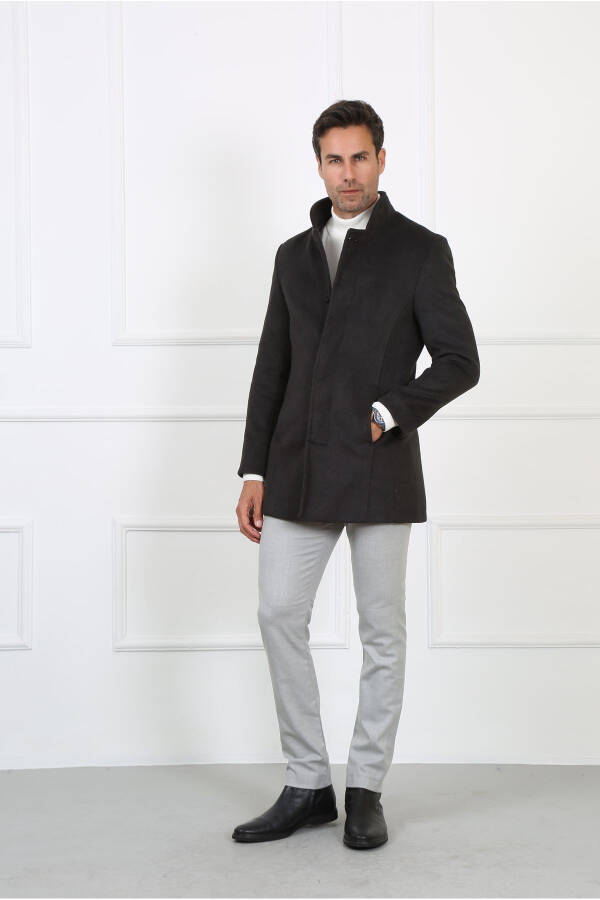 Men's Long Coat - Anthracite - 1