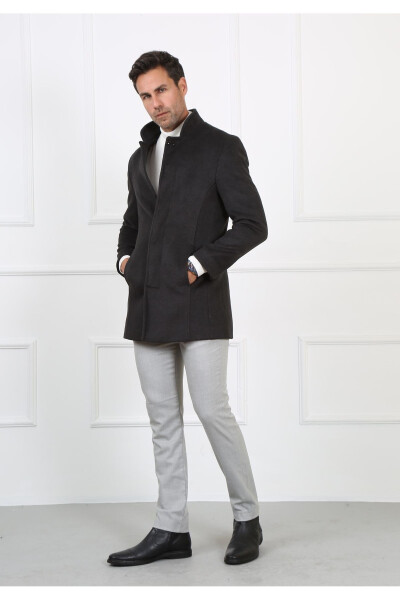 Men's Long Coat - Anthracite - 2