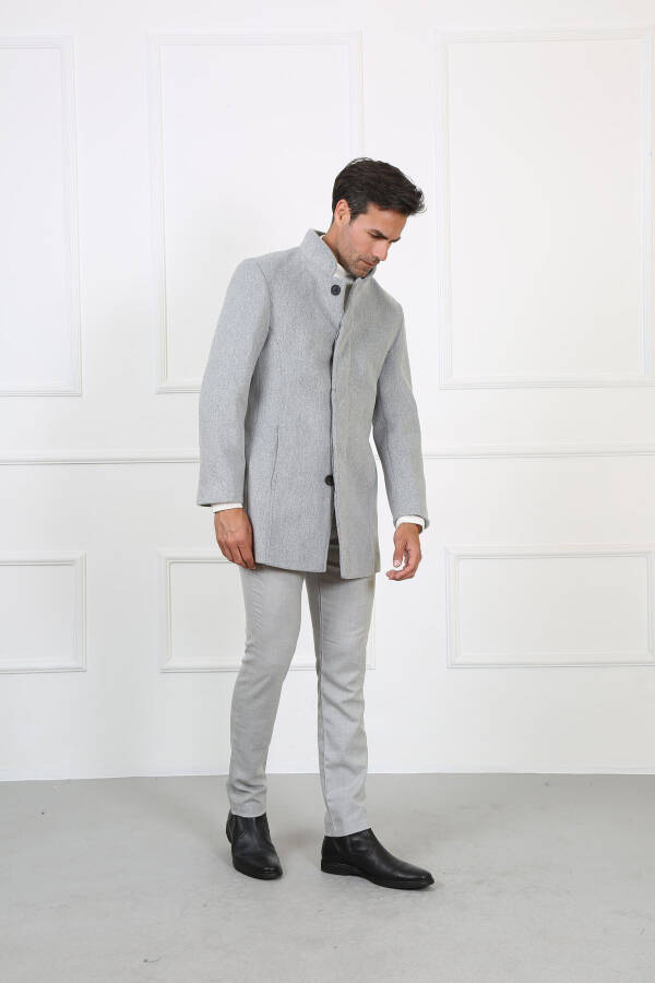 Men's Long Coat - Gray - 4