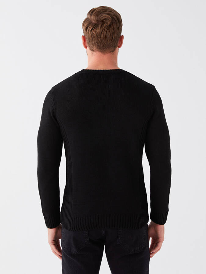 Men's Long Sleeve Crew Neck Tricot Sweater - 25