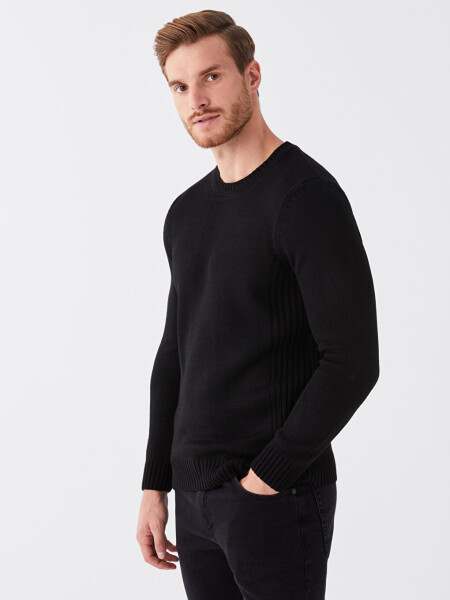 Men's Long Sleeve Crew Neck Tricot Sweater - 16