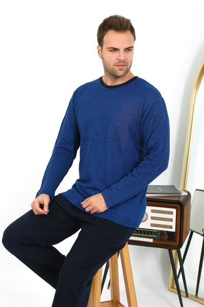 Men's long-sleeved cotton pajama set - 16