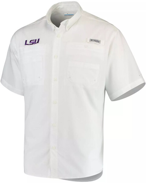 Men's LSU Tigers PFG Tamiami Shirt White - 2