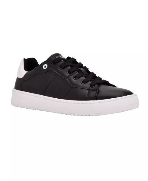 Men's Lucio Casual Lace Up Sneakers Black, White Croc - 1