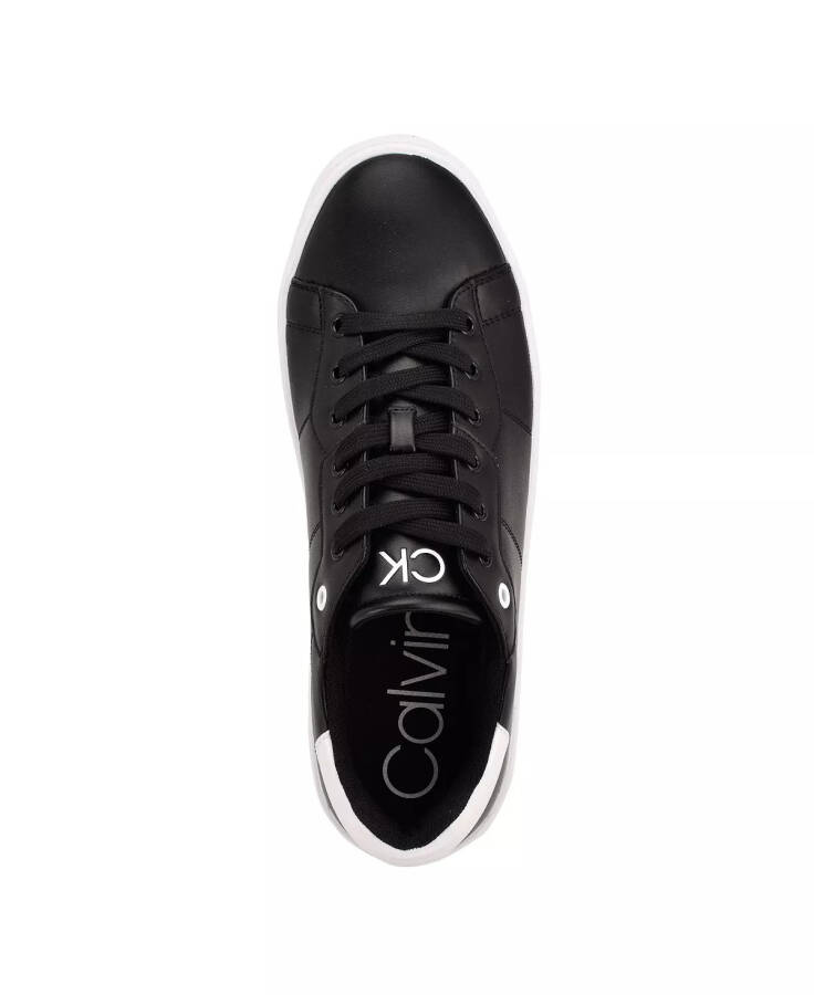 Men's Lucio Casual Lace Up Sneakers Black, White Croc - 4