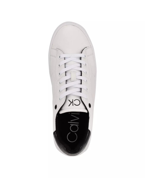 Men's Lucio Casual Lace Up Sneakers White, Black Croc - 4