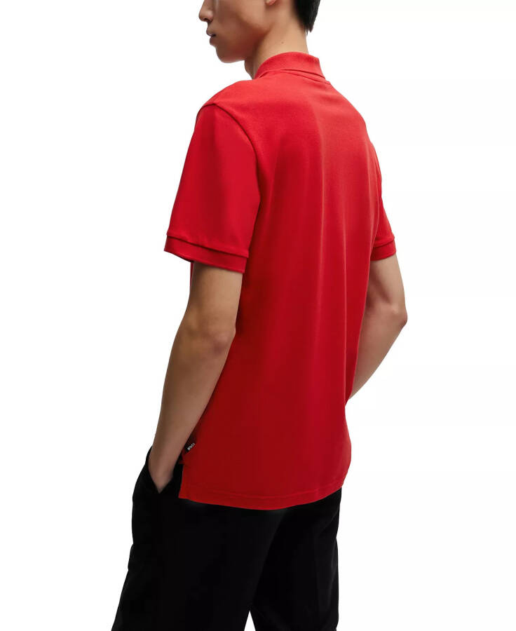 Men's Lunar New Year Artwork Polo Shirt Bright Red - 2