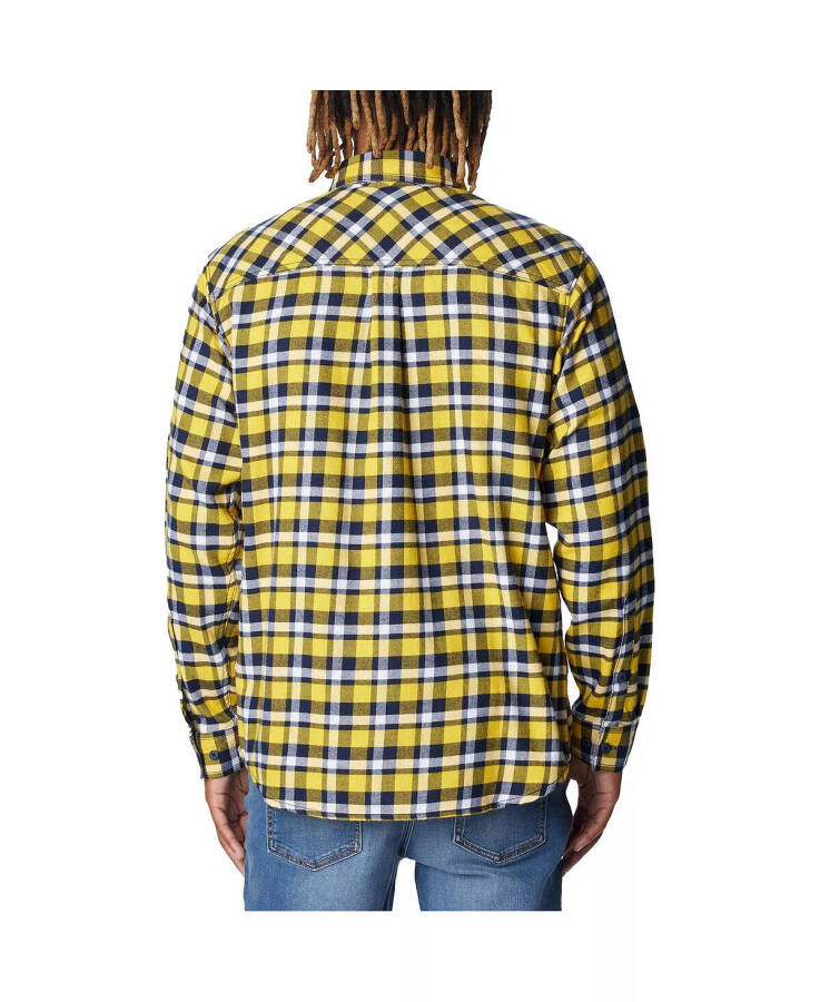 Men's Maize Michigan Wolverines Flare Flannel Long Sleeve Shirt Maize - 3