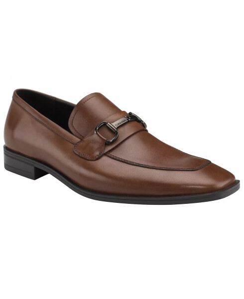 Men's Malcome Slip-on Dress Shoes Dark Tan Leather - 1