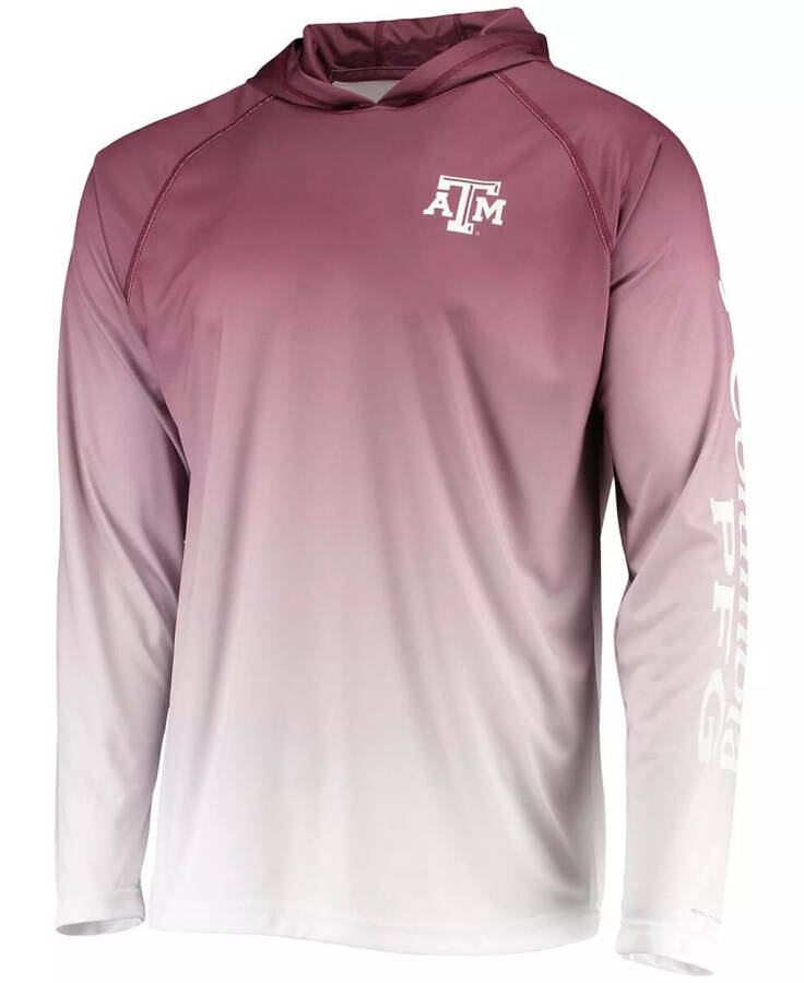 Men's Maroon Texas A&M Aggies Terminal Tackle Omni-Shade UPF 50 Long Sleeve Hooded T-shirt Maroon - 3