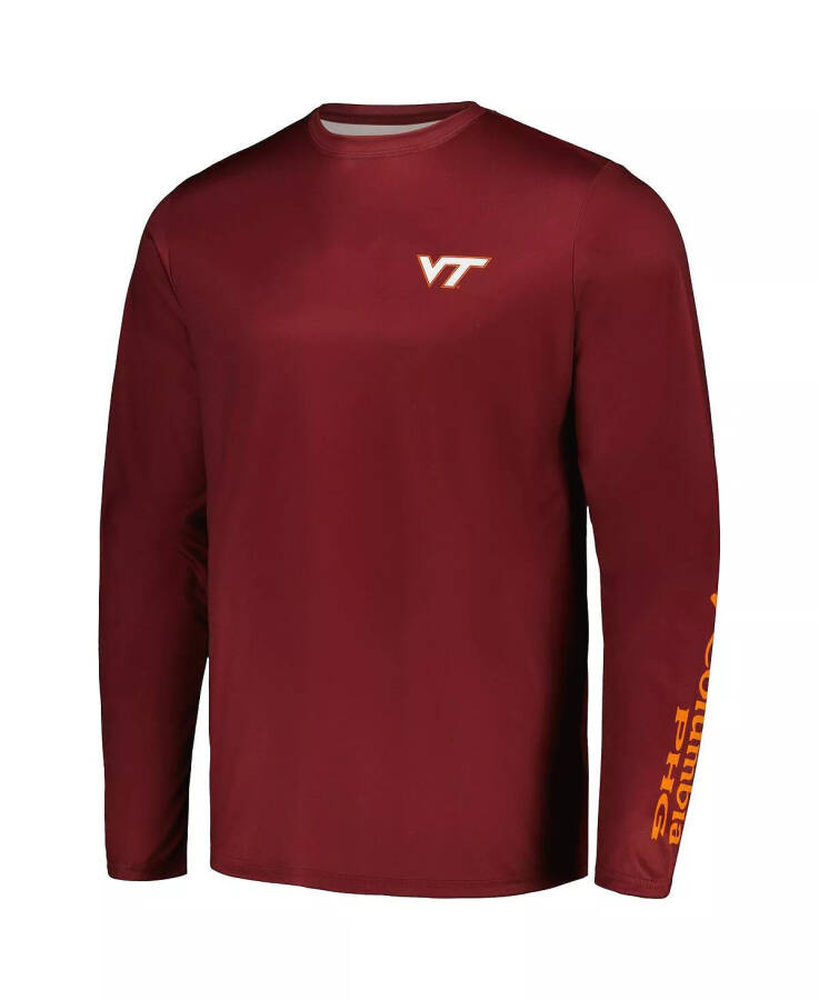 Men's Maroon Virginia Tech Hokies Terminal Shot Omni-Shade Long Sleeve T-shirt Maroon - 3