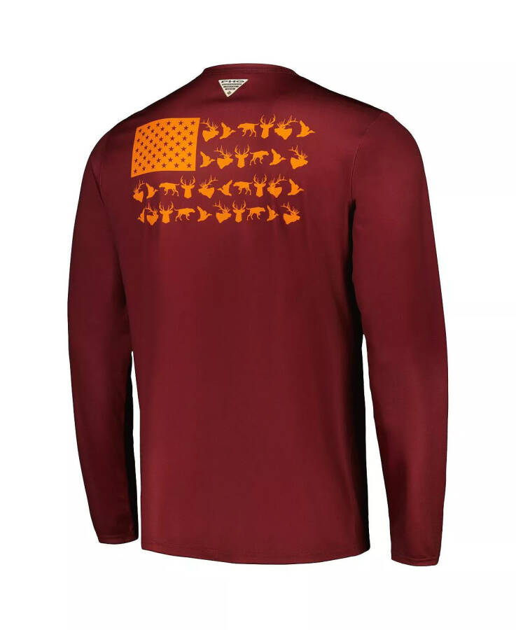 Men's Maroon Virginia Tech Hokies Terminal Shot Omni-Shade Long Sleeve T-shirt Maroon - 4