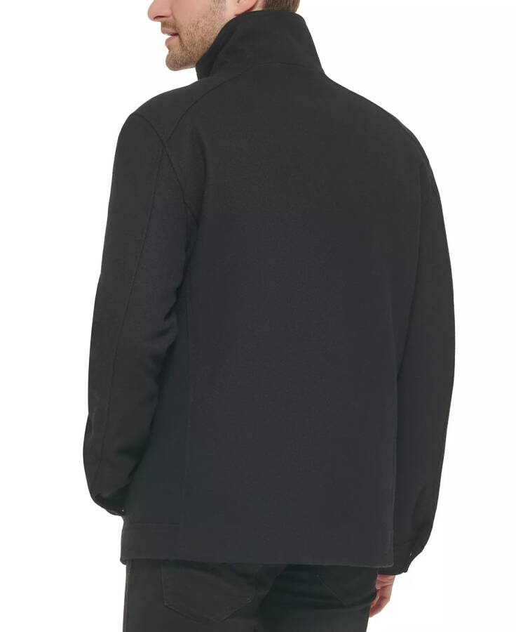 Men's Melton Wool Multi-Pocket Field Coat Black - 2