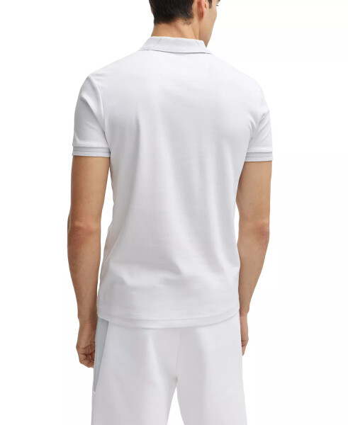 Men's Mesh Logo Slim-Fit Polo Shirt White - 2