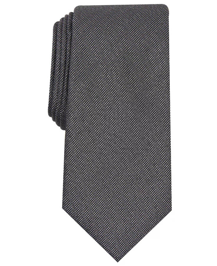 Men's Metallic Texture Slim Tie, Created for Modazone Silver - 1