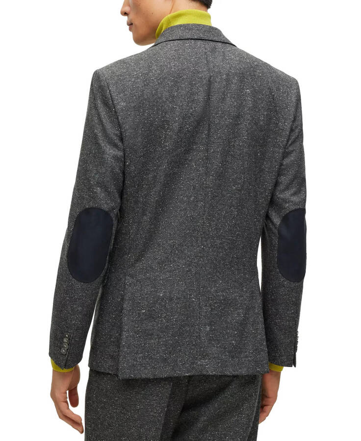 Men's Micro-Pattern Slim-Fit Jacket Open Gray - 2