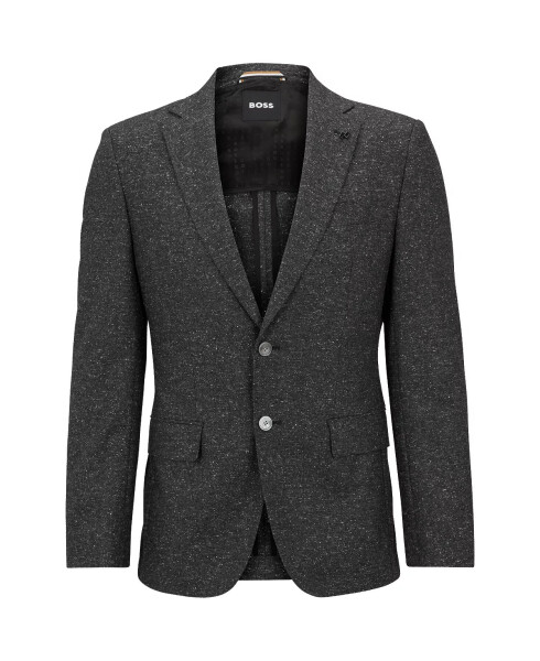 Men's Micro-Pattern Slim-Fit Jacket Open Gray - 4