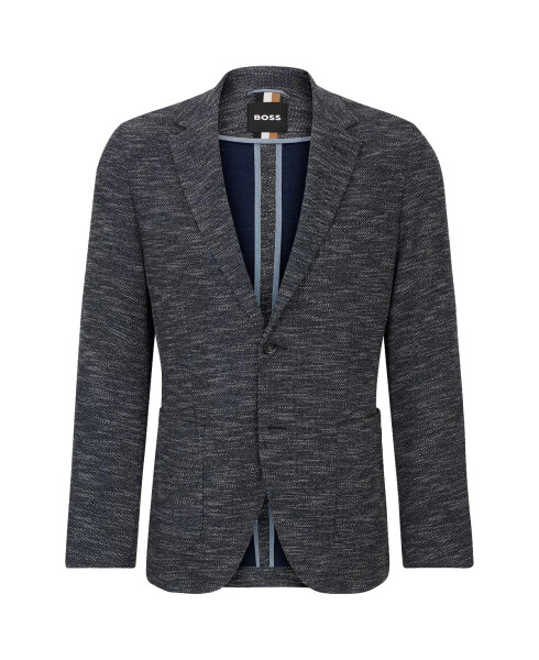 Men's Micro-Patterned Stretch Regular-Fit Jacket Dark Blue - 4