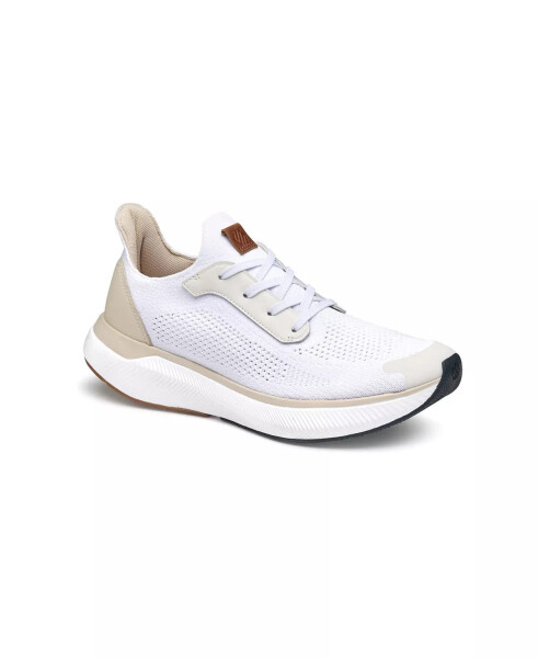 Men's Miles Knit Lace-Up Sneakers White Knit - 1