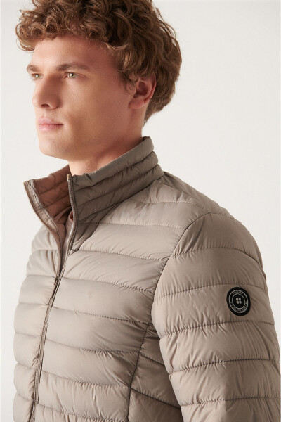 Men's Mink Stand Collar Lightweight Windproof Comfort Fit Relaxed Fit Puffer Sports Jacket E006000 - 2