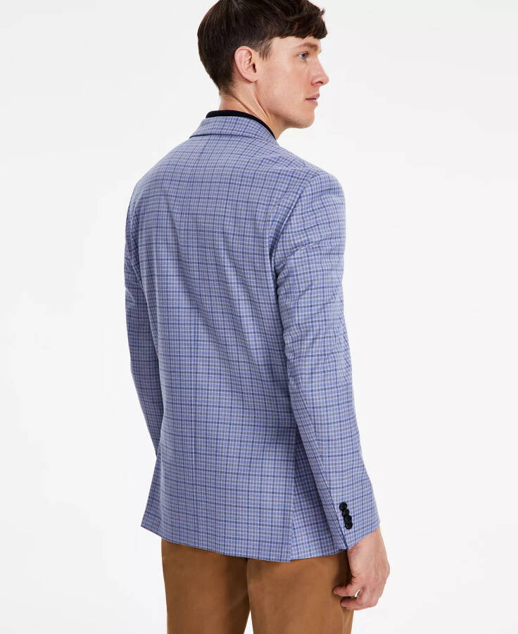 Men's Modern-Fit Check Sport Coat Blue/grey - 6