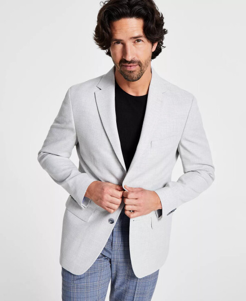 Men's Modern-Fit Grey Weave Sport Coat Grey - 3