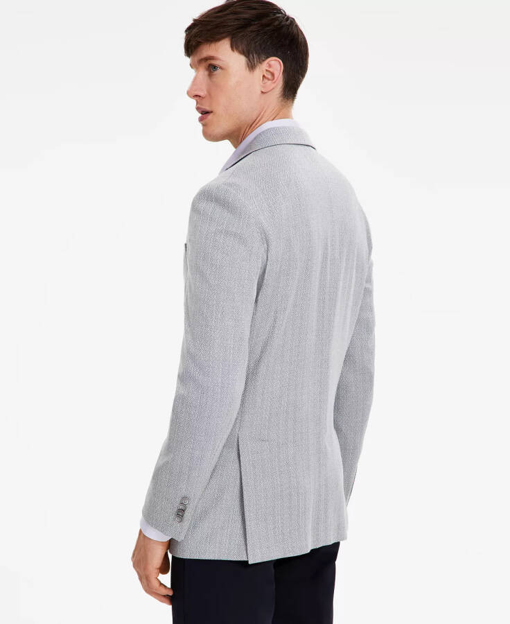 Men's Modern-Fit Herringbone Sport Coat Grey - 6