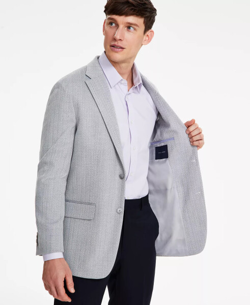 Men's Modern-Fit Herringbone Sport Coat Grey - 8