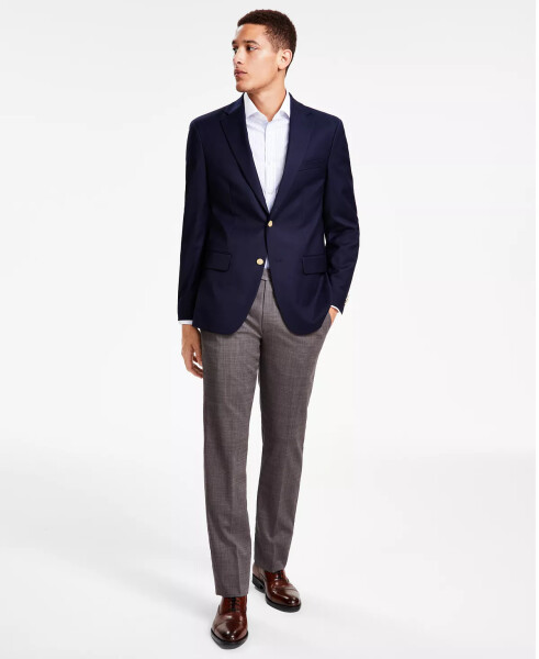 Men's Modern-Fit Solid Navy Blazer - 8