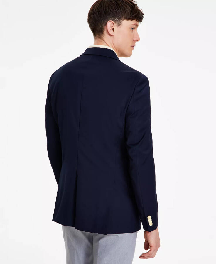 Men's Modern-Fit Solid Navy Blazer - 11