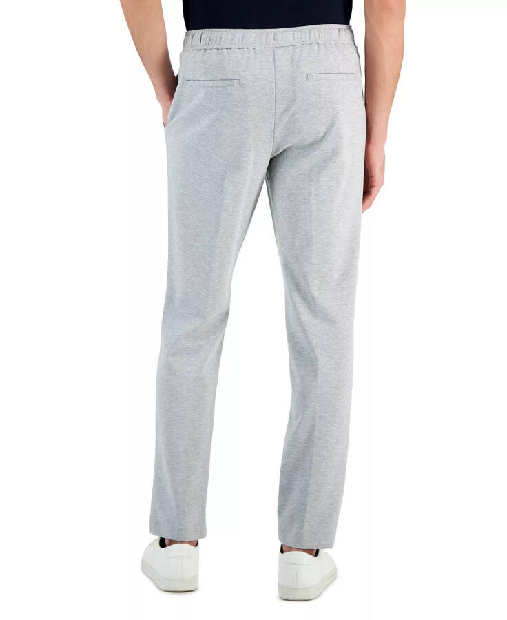 Men's Modern-Fit Stretch Heathered Knit Suit Pants, Created for Modazone Casual Grey Heather - 2