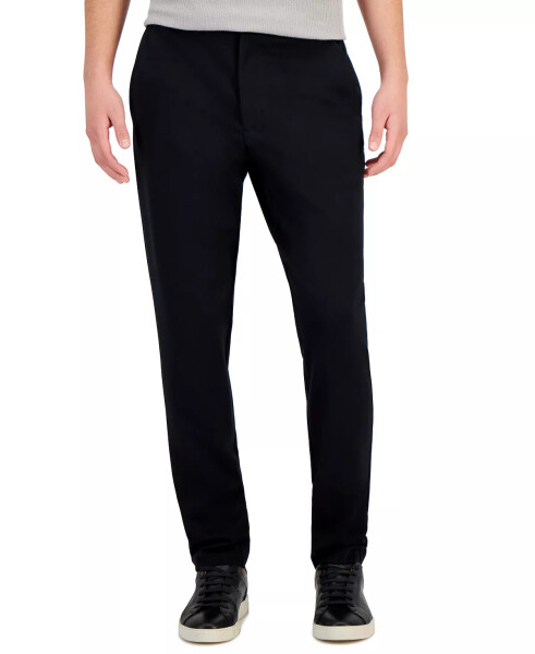 Men's Modern Knit Suit Pants, Created for modazone Deep Black - 1