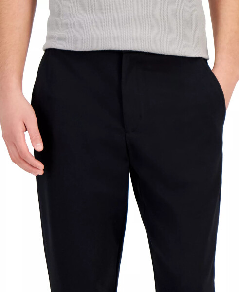 Men's Modern Knit Suit Pants, Created for modazone Deep Black - 4